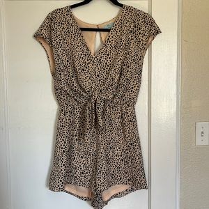Cheetah Print Romper